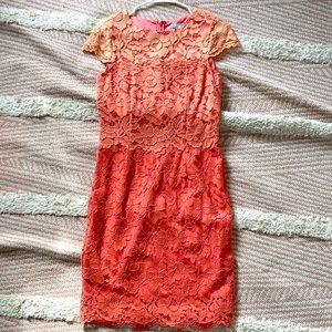 Beautiful coral ombré dress!